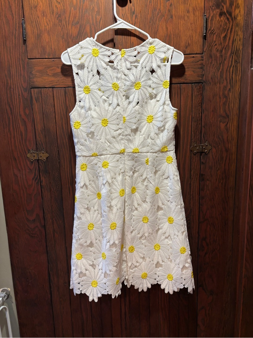 Hutch White Eyelet Dress with Yellow Daisy Embroidery - Picture 2 of 4